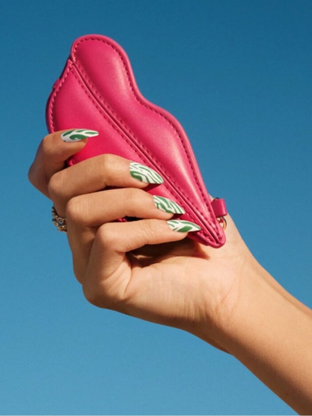 DVF x Target Red Lip-Shaped Keychain Coin Pouch NEW!